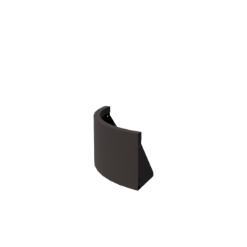 Čelični potporni zid - Vanjski luk - 50 x 50 x 30 cm - RAL7016 mat (antracit siva)