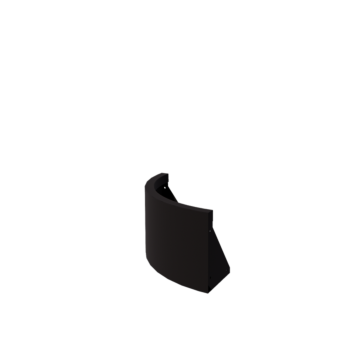 Čelični potporni zid - Vanjski luk - 50 x 50 x 30 cm - RAL9005 mat (crna)