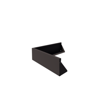 Čelični potporni zid - Vanjski kut - 100 x 100 x 30 cm - RAL7016 mat (antracit siva)