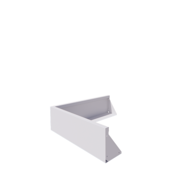 Čelični potporni zid - Vanjski kut - 100 x 100 x 30 cm - RAL9010 mat (bijela)