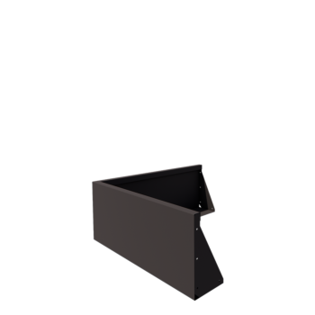 Čelični potporni zid - Vanjski kut - 100 x 100 x 40 cm - Druga RAL boja