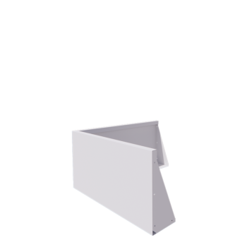 Čelični potporni zid - Vanjski kut - 100 x 100 x 50 cm - RAL9010 mat (bijela)