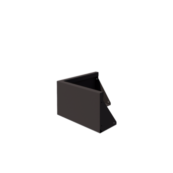 Čelični potporni zid - Vanjski kut - 50 x 50 x 30 cm - RAL7016 mat (antracit siva)