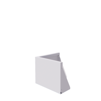 Čelični potporni zid - Vanjski kut - 50 x 50 x 40 cm - RAL9010 mat (bijela)