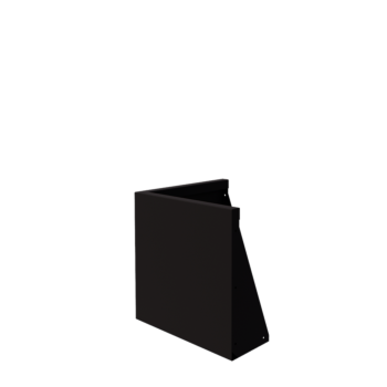 Čelični potporni zid - Vanjski kut - 50 x 50 x 50 cm - RAL9005 mat (crna)