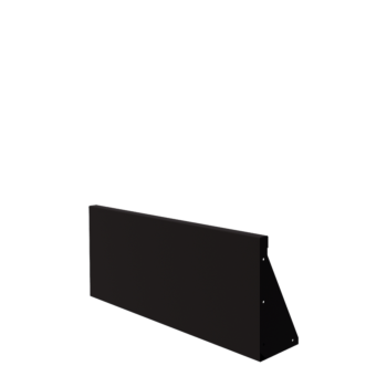 Čelični potporni zid - Ravno - 100 x 40 cm - RAL9005 mat (crna)
