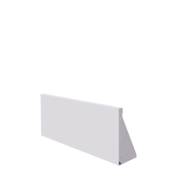 Čelični potporni zid - Ravno - 100 x 40 cm - RAL9010 mat (bijela)