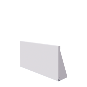 Čelični potporni zid - Ravno - 100 x 50 cm - RAL9010 mat (bijela)