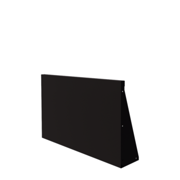 Čelični potporni zid - Ravno - 100 x 60 cm - RAL9005 mat (crna)
