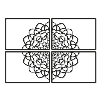 Metalna zidna dekoracija Mandala *RASPRODAJA