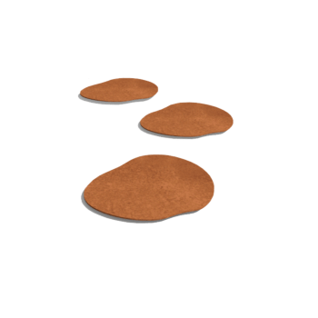 Corten čelična vrtna podna ploča Organska 30 x 30 cm