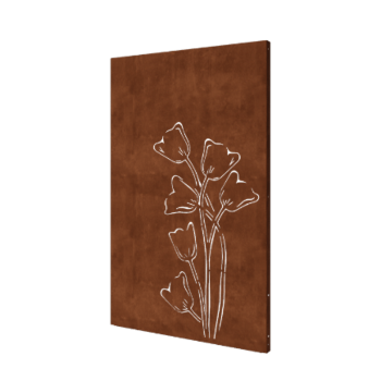 Corten čelični vrtni panel stup asimetrično 120 x 6 x 190 cm