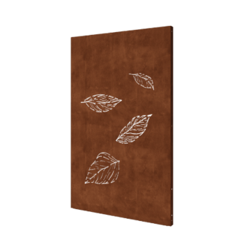 Corten čelični vrtni panel mali padajući listovi 120 x 6 x 190 cm
