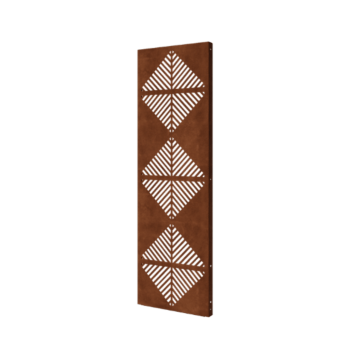 Corten čelični vrtni panel linije kompozicija 4 60 x 6 x 190 cm