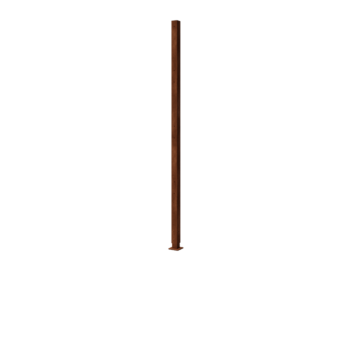 Corten čelični stup kut s ravna baza 190 x 6 x 6 cm