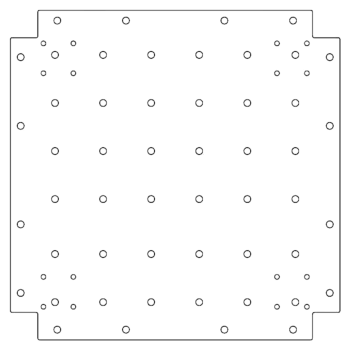 Pocinčana čelična donja ploča - 50 x 50 cm
