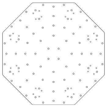 Pocinčana čelična donja ploča - Osmerokut - 72,4 x 72,4 cm