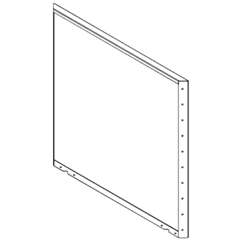 Čelična tegla za cvijeće - Panel - 100 x 100 cm - RAL9010 mat (bijela)