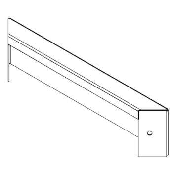 Čelična tegla za cvijeće - Panel - 10 x 40 cm - RAL9010 mat (bijela)