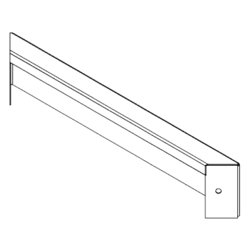 Čelična tegla za cvijeće - Panel - 10 x 50 cm - RAL9005 mat (crna)