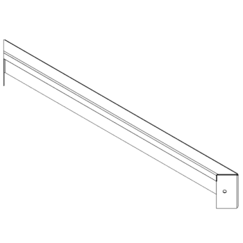 Čelična tegla za cvijeće - Panel - 10 x 80 cm - RAL9010 mat (bijela)