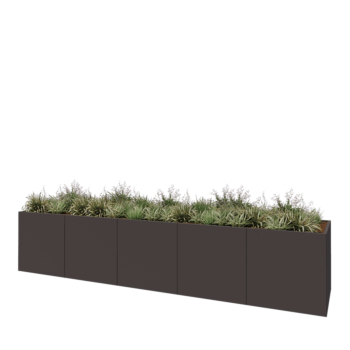 Čelična tegla za cvijeće XXL - Pravokutnik - 500 x 100 x 100 cm - Druga RAL boja - Bez donje ploče