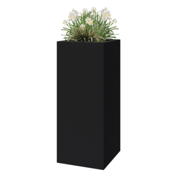 Stakloplastična tegla za cvijeće - Kvadrat - 50 x 50 x 120 cm - RAL7016 mat (antracit siva) - S dnom