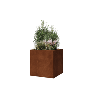 Corten čelik tegla za cvijeće - Kvadrat - 50 x 50 x 50 cm - Bez donje ploče