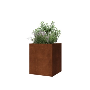 Corten čelik tegla za cvijeće - Kvadrat - 50 x 50 x 60 cm - Bez donje ploče