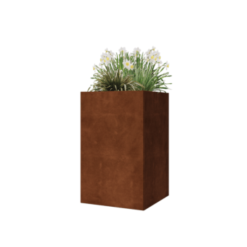 Corten čelik tegla za cvijeće - Kvadrat - 50 x 50 x 80 cm - Bez donje ploče
