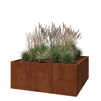 Corten čelik tegla za cvijeće XXL - Kvadrat - 150 x 150 x 60 cm - Bez donje ploče