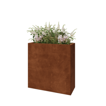 Corten čelik tegla za cvijeće - Pravokutnik - 80 x 30 x 80 cm - S donjom pločom