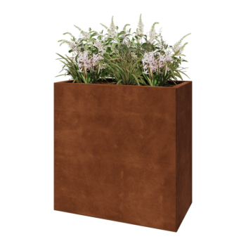 Corten čelik tegla za cvijeće - Pravokutnik - 80 x 40 x 80 cm - S donjom pločom