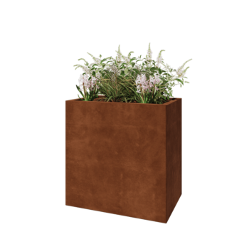 Corten čelik tegla za cvijeće - Pravokutnik - 80 x 50 x 80 cm - S donjom pločom