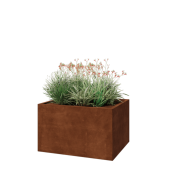 Corten čelik tegla za cvijeće - Pravokutnik - 100 x 80 x 60 cm - S donjom pločom