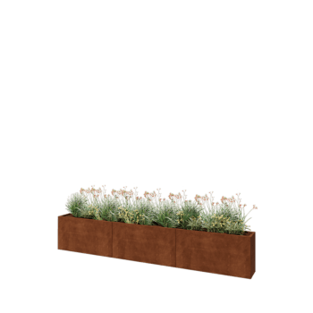 Corten čelik tegla za cvijeće XXL - Pravokutnik - 360 x 30 x 60 cm - Bez donje ploče