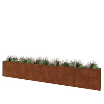 Corten čelik tegla za cvijeće XXL - Pravokutnik - 500 x 30 x 80 cm - Bez donje ploče
