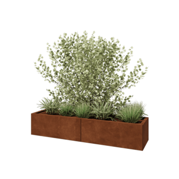 Corten čelik tegla za cvijeće XXL - Pravokutnik - 160 x 40 x 30 cm - Bez donje ploče