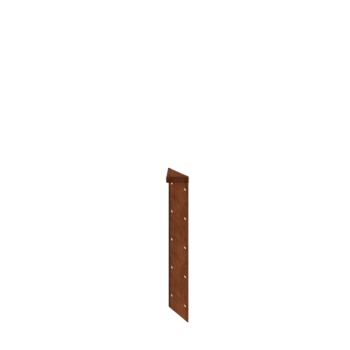 Corten čelik tegla za cvijeće - Kutni element 180° - 50 cm