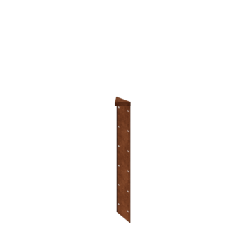 Corten čelik tegla za cvijeće - Kutni element 180° - 60 cm
