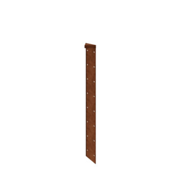 Corten čelik tegla za cvijeće - Kutni element 180° - 80 cm