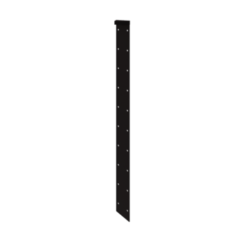 Čelična tegla za cvijeće - Kutni element 180° - 100 cm - RAL9005 mat (crna)