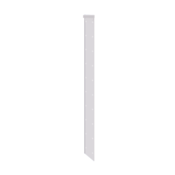 Čelična tegla za cvijeće - Kutni element 180° - 100 cm - RAL9010 mat (bijela)