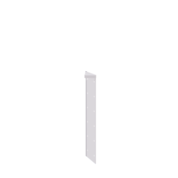 Čelična tegla za cvijeće - Kutni element 180° - 60 cm - RAL9010 mat (bijela)