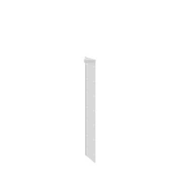 Čelična tegla za cvijeće - Kutni element 180° - 70 cm - RAL9010 mat (bijela)