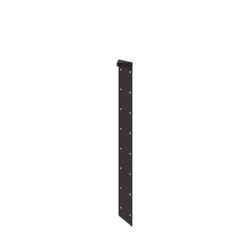 Čelična tegla za cvijeće - Kutni element 180° - 80 cm - RAL7016 mat (antracit siva)