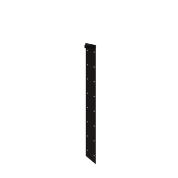 Čelična tegla za cvijeće - Kutni element 180° - 80 cm - RAL9005 mat (crna)