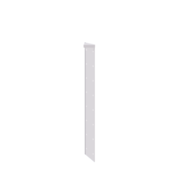 Čelična tegla za cvijeće - Kutni element 180° - 80 cm - RAL9010 mat (bijela)