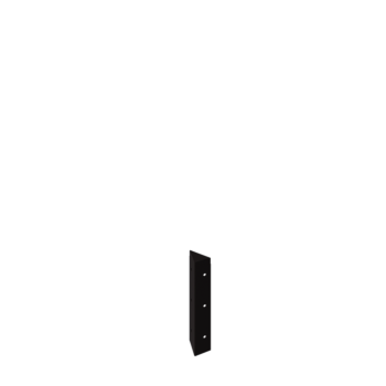 Čelična tegla za cvijeće - Kutni element 90° - 30 cm - RAL9005 mat (crna)