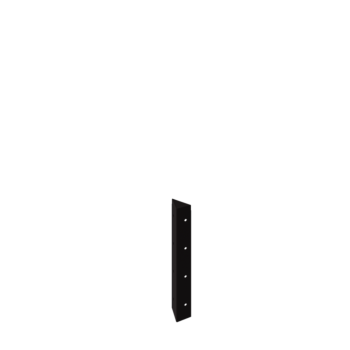 Čelična tegla za cvijeće - Kutni element 90° - 40 cm - RAL9005 mat (crna)